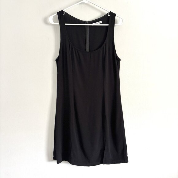 Reformation Black Sleeveless Mini Dress with Slit Women’s Size 10 Scoop Neck - Picture 1 of 7